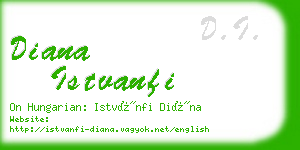 diana istvanfi business card